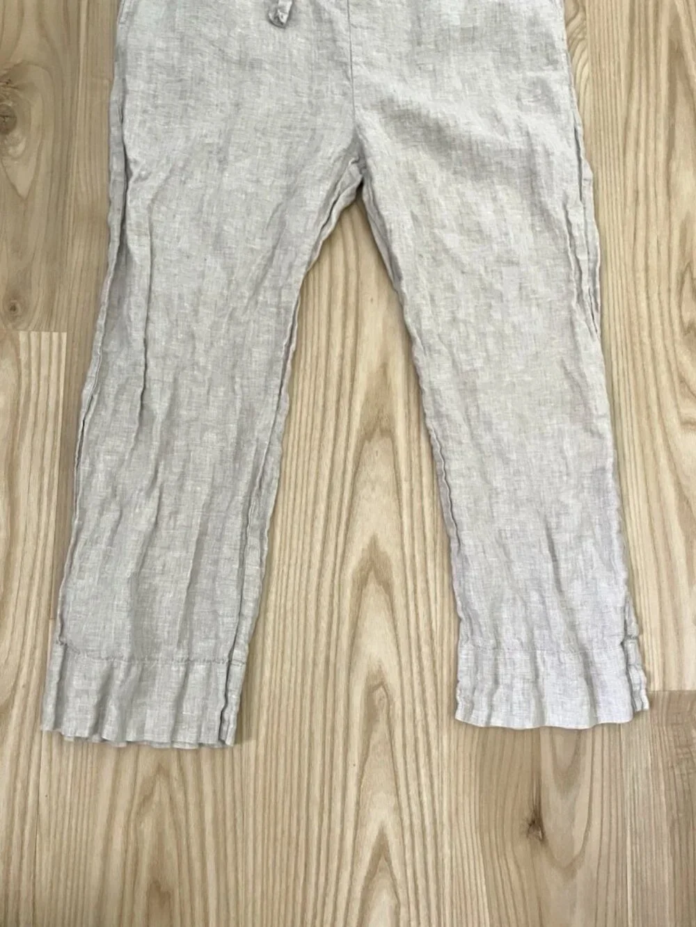 QUINCE 100% Linen Square Neck Jumpsuit Romper Natural Summer Coastal size Small